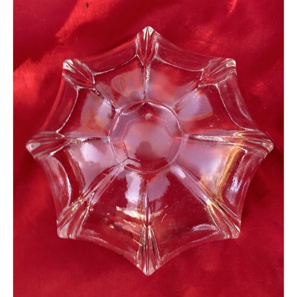 Vintage Indiana Glass Heavy Clear Glass Umbrella Parasol Candy Dish/Nut Bowl MCM - Picture 4 of 7